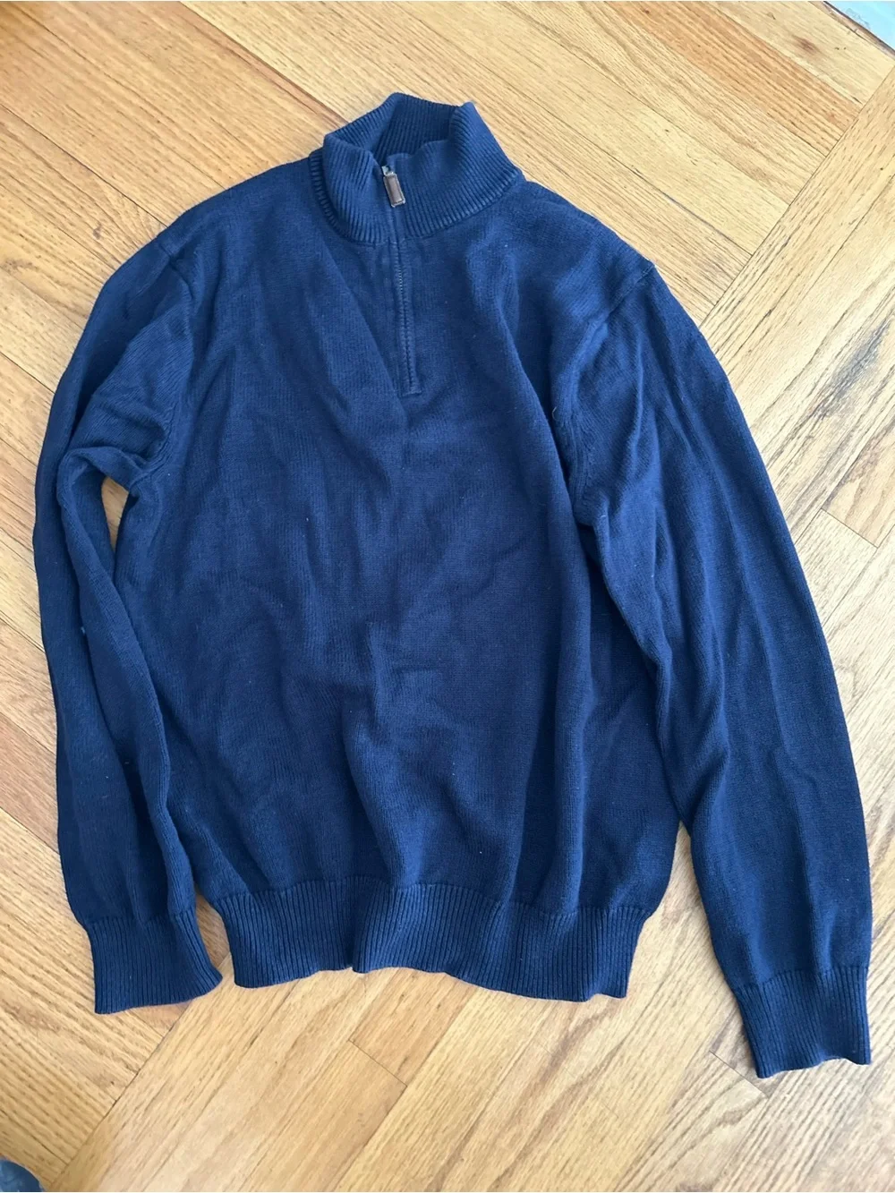 J. Crew Men's Navy Half-Zip Sweater